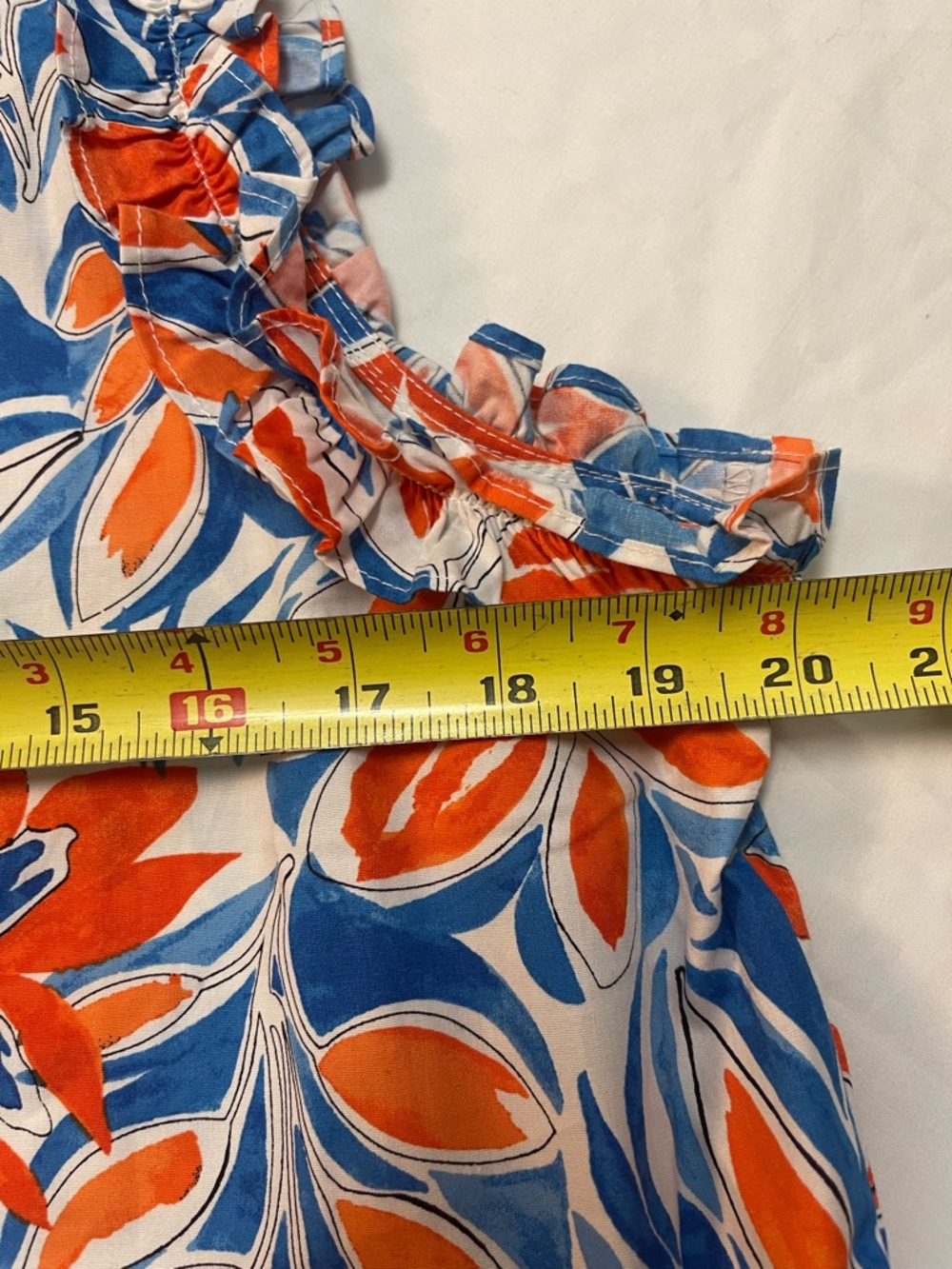 Maggy London Blue, Orange & White Floral Dress - Picture 9 of 10